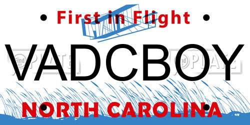 VADCBOY North Carolina License Plate