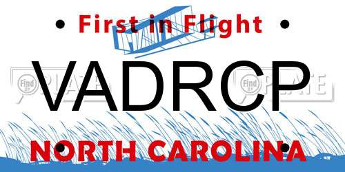VADRCP North Carolina License Plate