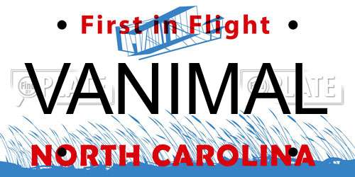 VANIMAL North Carolina License Plate