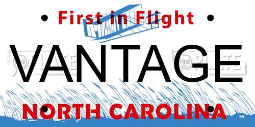 VANTAGE North Carolina License Plate
