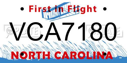 VCA7180 North Carolina License Plate