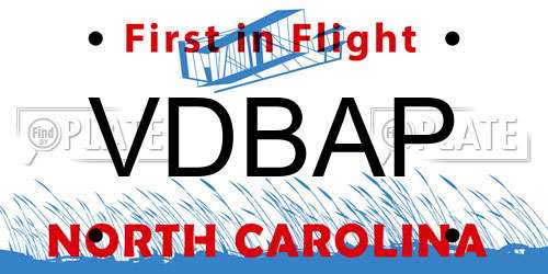 VDBAP North Carolina License Plate