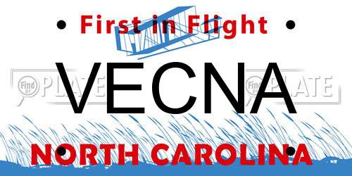 VECNA North Carolina License Plate