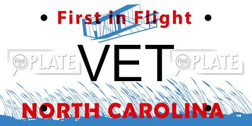 VET North Carolina License Plate