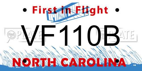 VF110B North Carolina License Plate