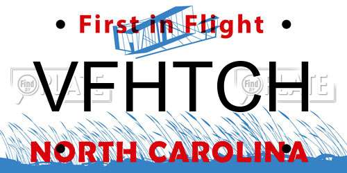 VFHTCH North Carolina License Plate