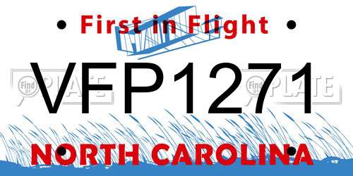 VFP1271 North Carolina License Plate