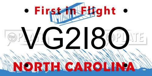 VG2I8O North Carolina License Plate