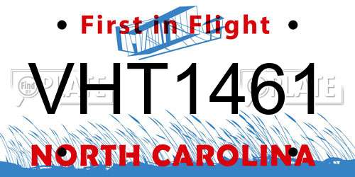 VHT1461 North Carolina License Plate
