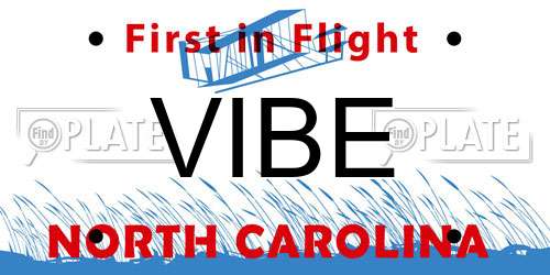 VIBE North Carolina License Plate