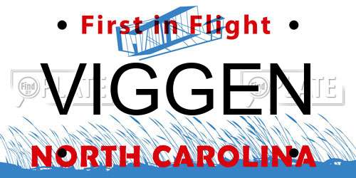 VIGGEN North Carolina License Plate