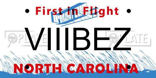 VIIIBEZ North Carolina License Plate