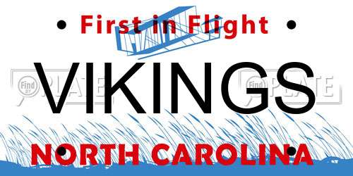 VIKINGS North Carolina License Plate