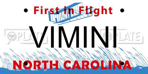 VIMINI North Carolina License Plate