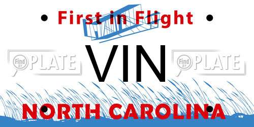 VIN North Carolina License Plate