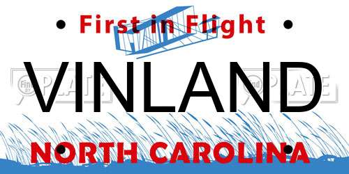 VINLAND North Carolina License Plate