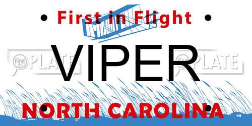 VIPER North Carolina License Plate