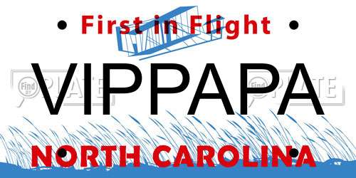 VIPPAPA North Carolina License Plate