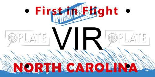 VIR North Carolina License Plate