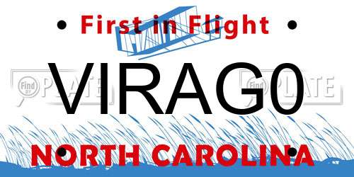 VIRAG0 North Carolina License Plate