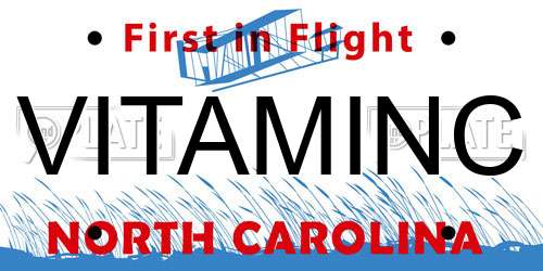 VITAMINC North Carolina License Plate