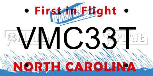 VMC33T North Carolina License Plate
