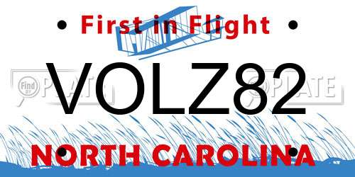 VOLZ82 North Carolina License Plate