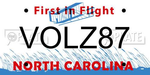 VOLZ87 North Carolina License Plate