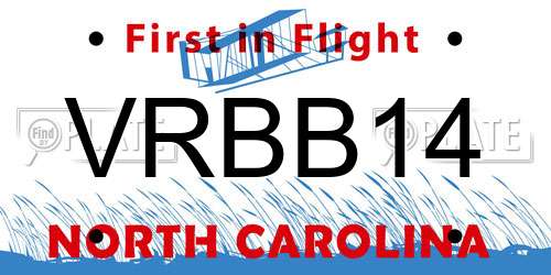 VRBB14 North Carolina License Plate