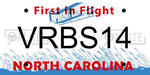 VRBS14 North Carolina License Plate