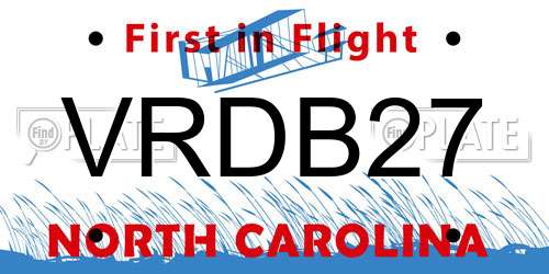 VRDB27 North Carolina License Plate