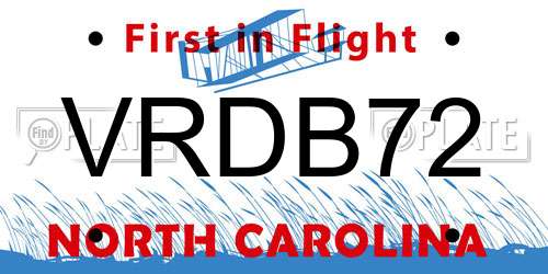VRDB72 North Carolina License Plate