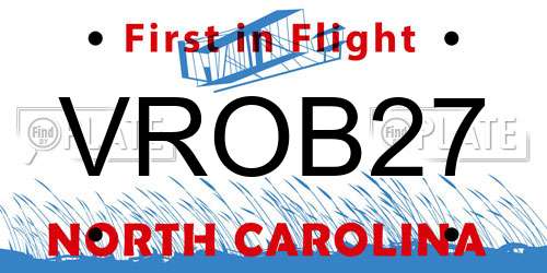 VROB27 North Carolina License Plate