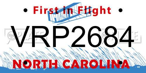 VRP2684 North Carolina License Plate