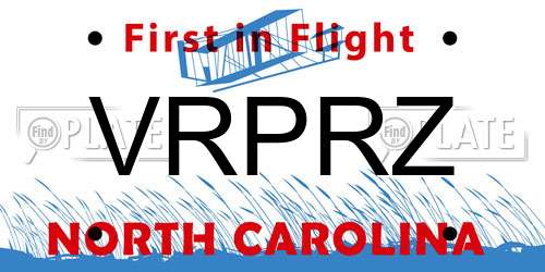VRPRZ North Carolina License Plate