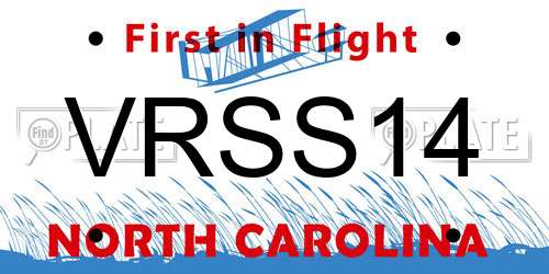 VRSS14 North Carolina License Plate