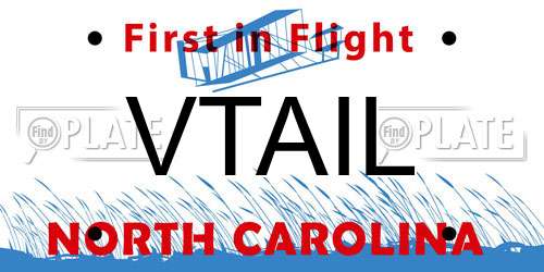VTAIL North Carolina License Plate