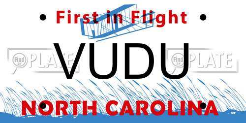 VUDU North Carolina License Plate