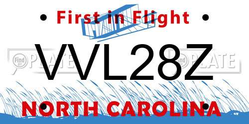 VVL28Z North Carolina License Plate