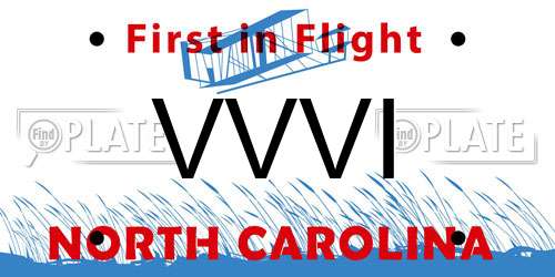 VVVI North Carolina License Plate