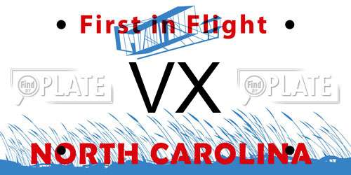 VX North Carolina License Plate