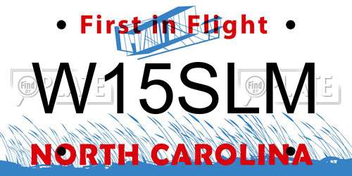 W15SLM North Carolina License Plate