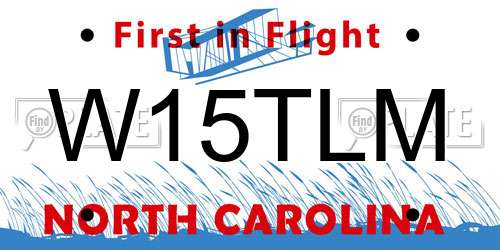 W15TLM North Carolina License Plate