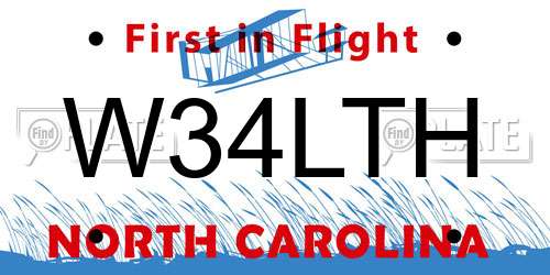 W34LTH North Carolina License Plate