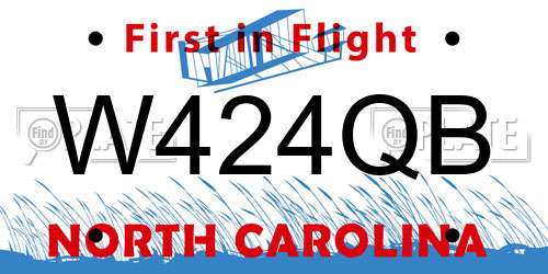 W424QB North Carolina License Plate