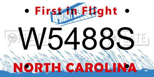 W5488S North Carolina License Plate