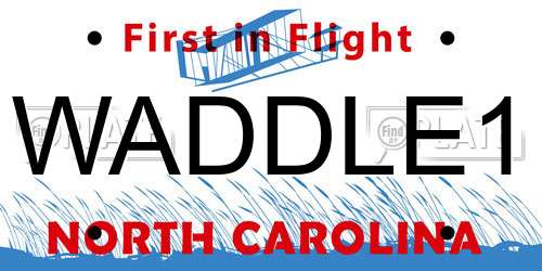 WADDLE1 North Carolina License Plate