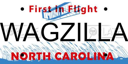 WAGZILLA North Carolina License Plate