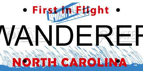 WANDERER North Carolina License Plate