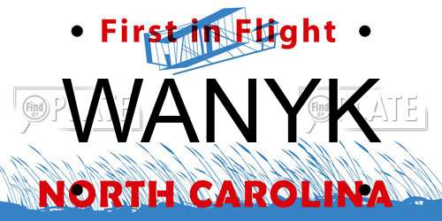 WANYK North Carolina License Plate